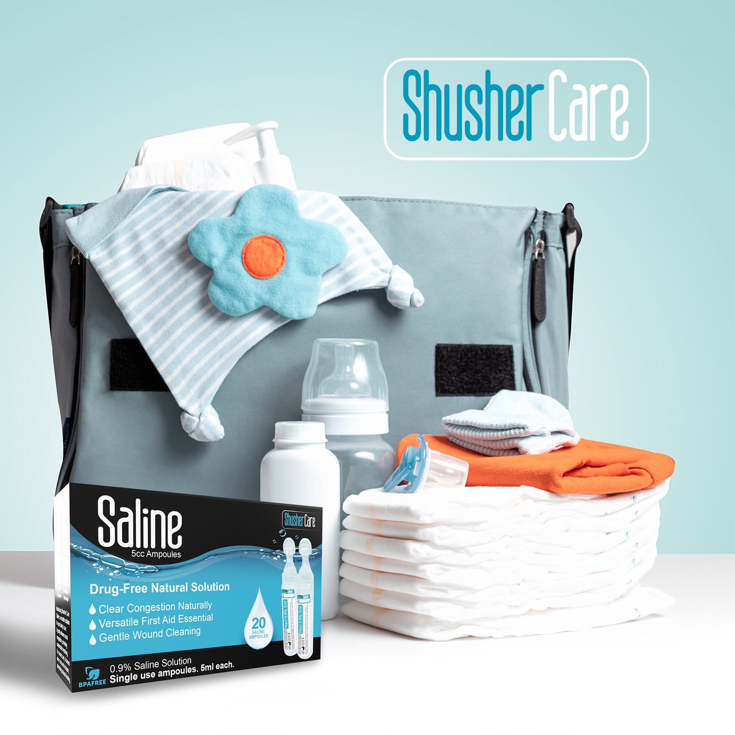 Shusher Care Saline 100 Ct 5cc Ampoules