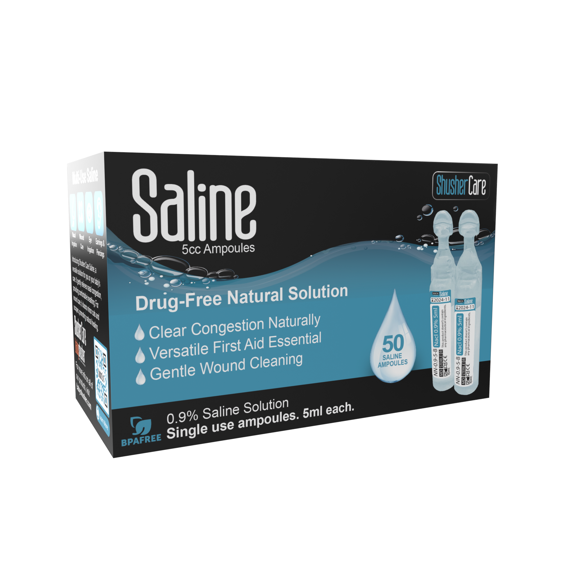 Shusher Care Saline 50 ct