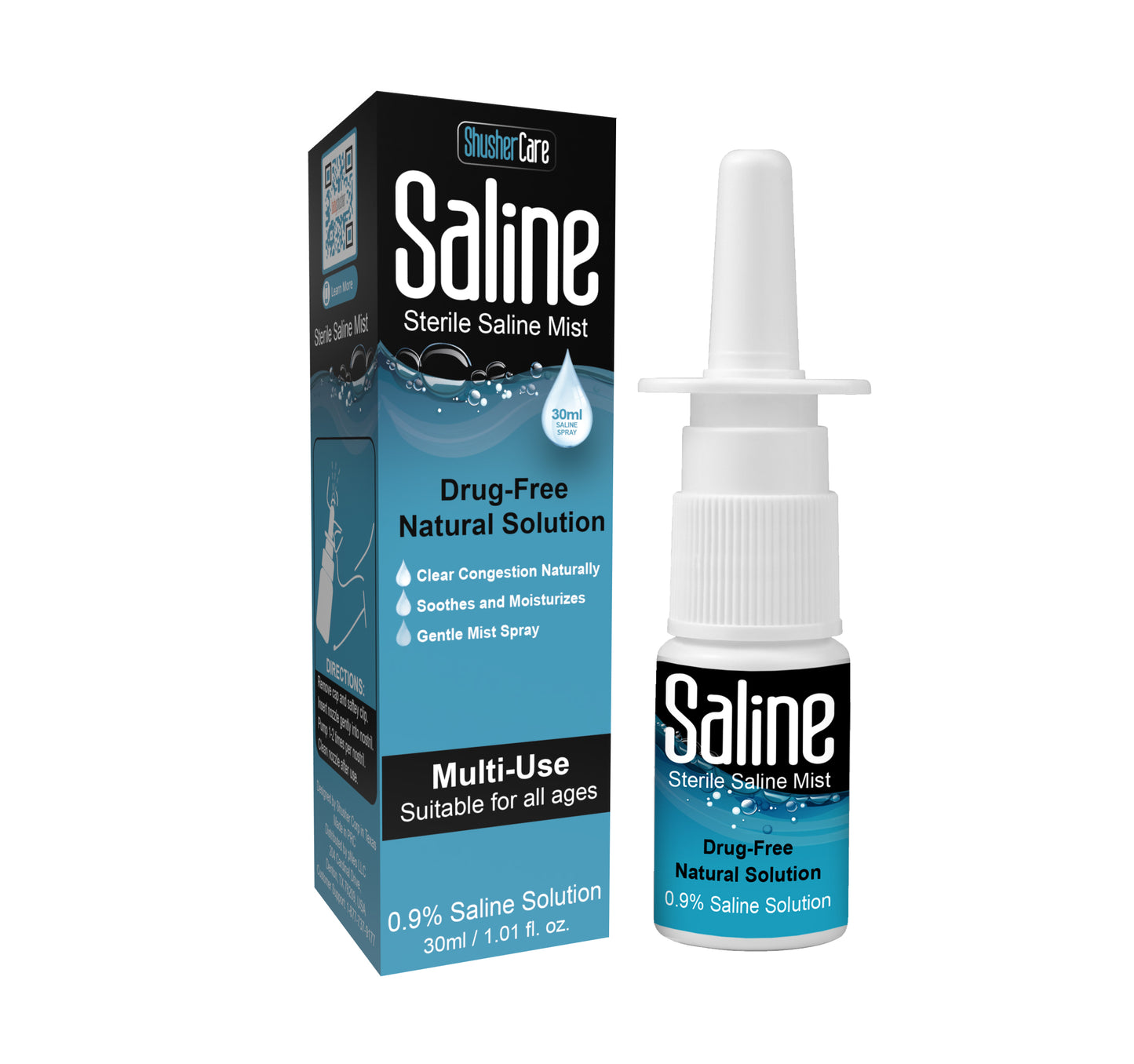 Shusher Care Saline 30mL Pump Spray